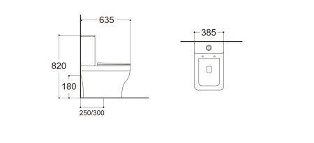 Унитаз напольный безободковый с бачком AQUATEK АМАДЕО AQ2914-00, 635*385*820 мм,  с микролифтом