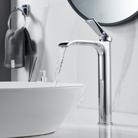 Смеситель для раковины однорычажный с гайкой Shevanik S4111, Хром