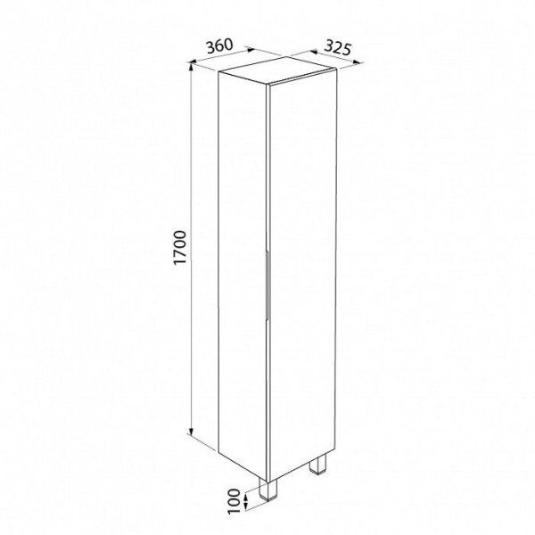 Шкаф-пенал IDDIS Custo CUAKS4PJ0WEB0iWV97ZT белый