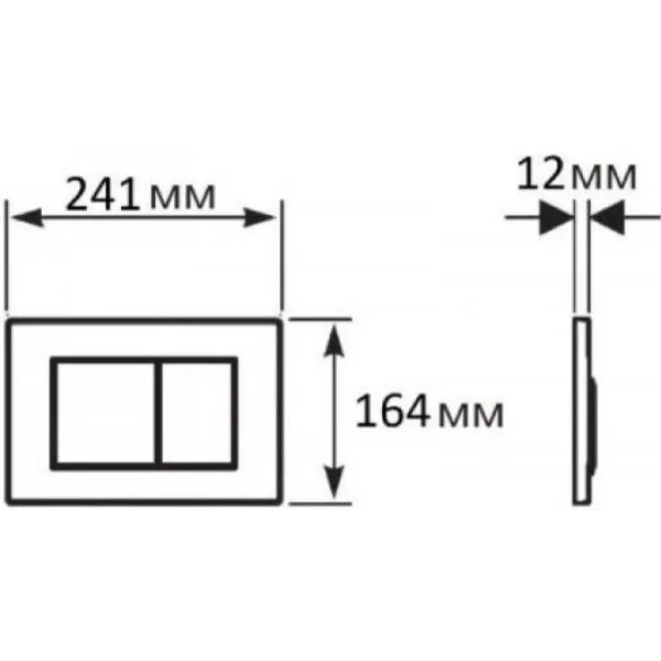 Кнопка смыва Nofer Hydrosmart 07811.N для инсталляции, черный матовый