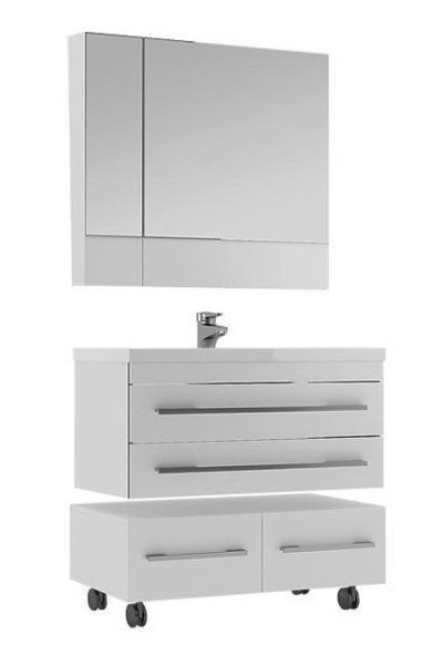 Тумба под раковину Aquanet Верона 00172335 90 белая, подвесная