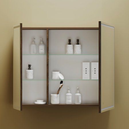 Зеркальный шкаф для ванной комнаты SANCOS Mirror 890x150х740 мм, с LED подсветкой, цвет дуб чарльстон,  MI90ECH