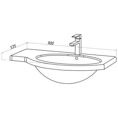 Раковина Мклассик 6663 Дрея 90