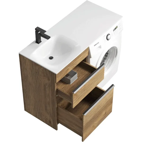 Тумба под раковину Aqwella Terra TER01052NDB 53,5 см, напольная, над стиральной машиной, дуб балтийский