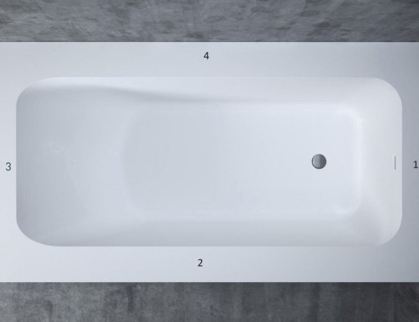 Ванна Salini Orlando Vasta Kit 102124M 190х100 белый матовый