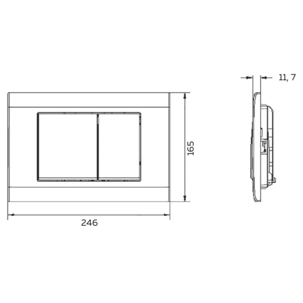 Кнопка смыва AltroBagno PFP 003FQ для инсталляции, розовое золото матовый