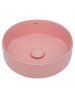 Раковина накладная круглая, AQUAme AQM5012MP цвет розовый матовый 355x355x120