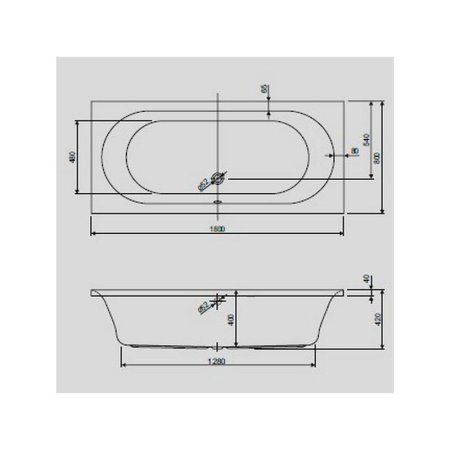Акриловая ванна Cezares Metauro METAURO-180-80-42