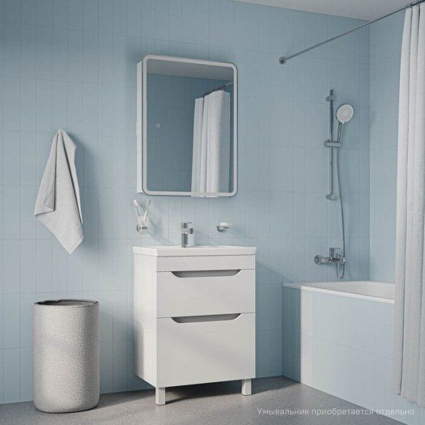 Тумба напольная, 60 см, белый, Sky, IDDIS, SKY60WFi95 подходит умыв. 4076000i28