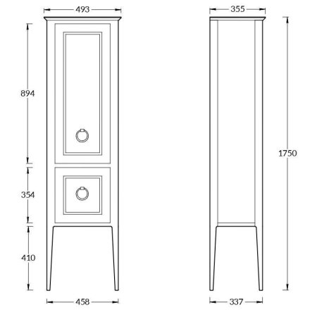 Шкаф-пенал Kerama Marazzi Plaza Classic Neo PL.CN.175\NUT.M орех