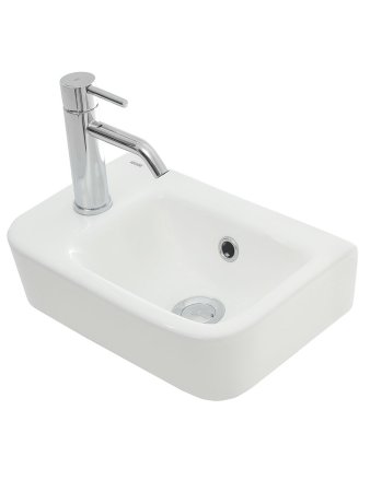 Умывальник с отверстием под смеситель, AQUAme AQM5006L, Левый 375х245х135