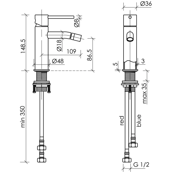 Смеситель для биде Sancos Etna SC9005BN никель