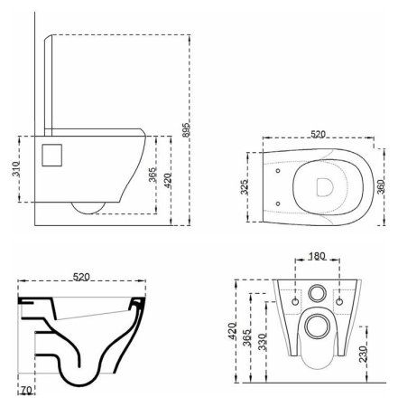 Унитаз подвесной Hidra Ceramica My