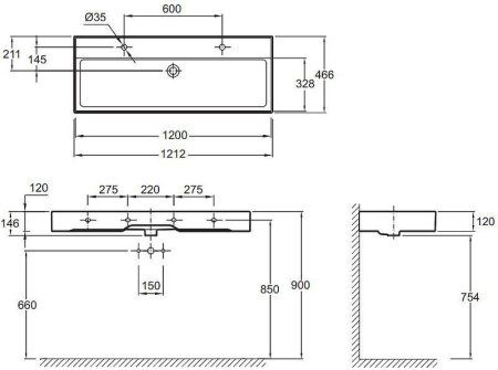 Раковина Jacob Delafon Vivienne EXBK112-00 120 белый