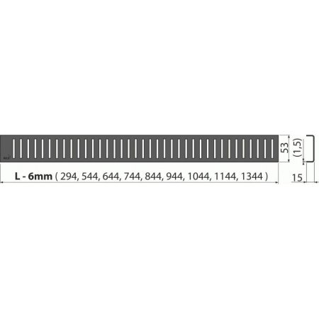 Решетка AlcaPlast PURE-1050BLACK черный матовый