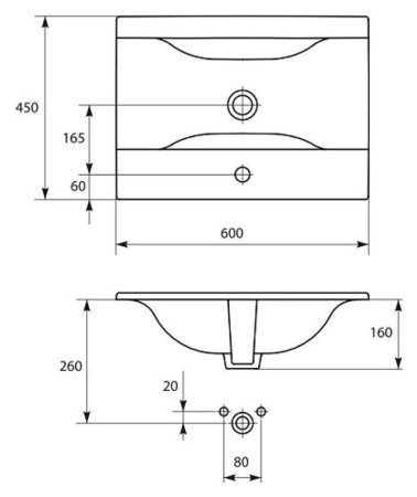 Раковина Cersanit Ontario P-UM-On60/1 60