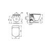 Унитаз подвесной Ideal Standard Tesi T355101 Rimless