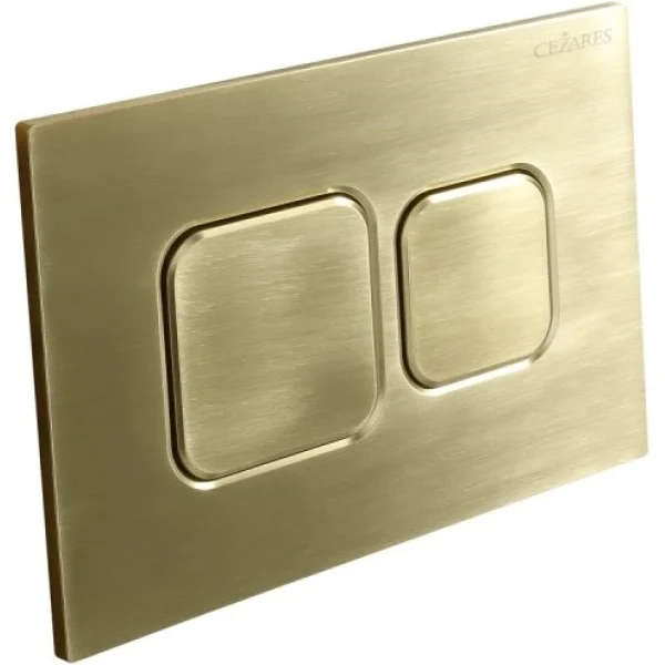 Кнопка смыва Cezares Pneumatic PN2-BTN-BORO для инсталляции, золотой матовый