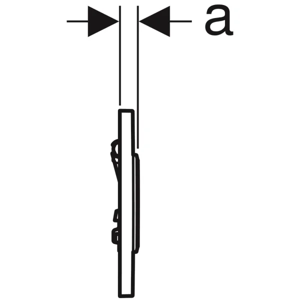 Система пневматического управления смывом писсуара, смывная клавиша типа 10 Geberit полированный хром 116.015.SN.1