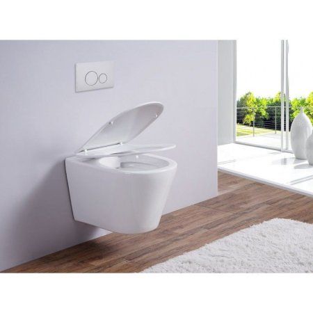 Унитаз подвесной Esbano Clavel безободковый, белый