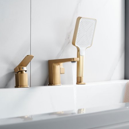 Смеситель для ванны Shevanik S9PY91JL2GJB, Золотой сатин