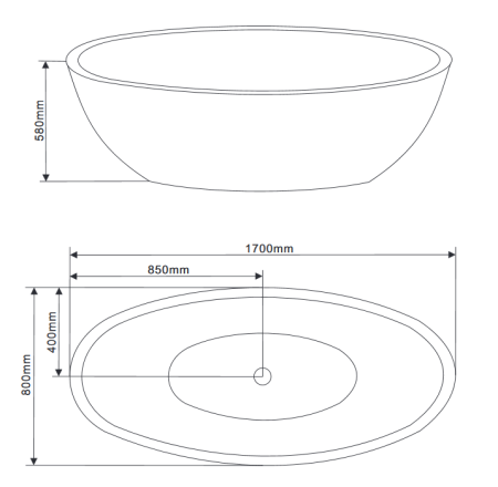 Акриловая ванна Grossman GR-1701 170х80