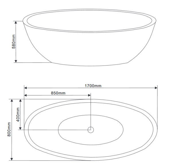 Акриловая ванна Grossman GR-1701 170х80