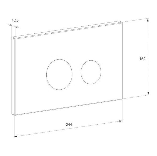 Клавиша смыва D&K Bayern DB1529025.2  (арт.инсталл DI8050127), черный