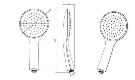 Ручной душ 1jet AQUATEK AQ2001CR , хром