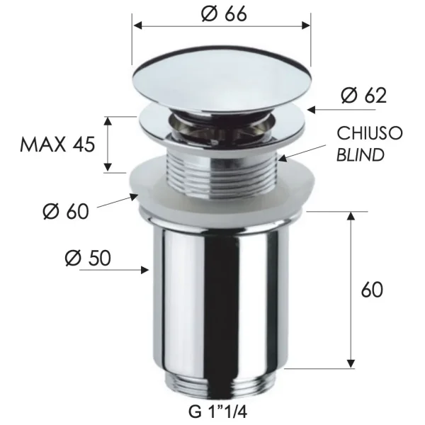 Донный клапан Remer 904CC114XV