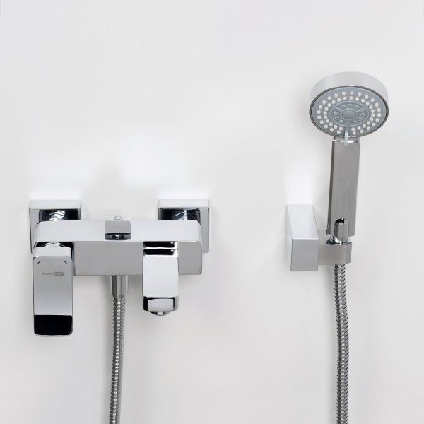 Смеситель для ванны WasserKRAFT Aller 1060 1061 с душевым гарнитуром, хром