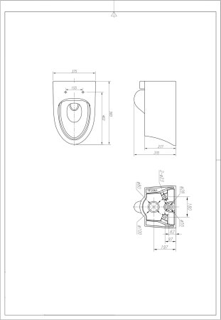 Унитаз подвесной ARROW AHB2106H белый / крышка PG006-ZPA