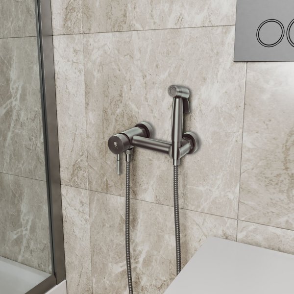 Гигиенический душ встраиваемый RUSH Melos графит (SUS1101-99Grey)