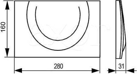 Кнопка смыва Sanit S802 16.802.93.0000 матовый хром
