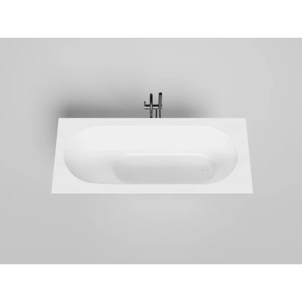 Ванна из литьевого мрамора Salini S-Stone Ornella Kit 102426M 160x70 см, белый матовый