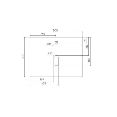 Столешница VIANT  "Classic" черный мрамор 80 (VCL80MRCH-STMDF)