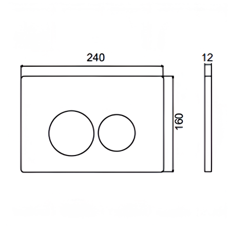 Кнопка смыва Gappo GMAT31TR01QI для инсталляции, хром