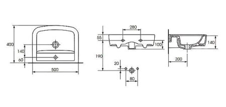 Раковина Cersanit Pure UM-PUR50/1  50