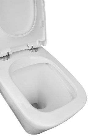 Унитаз-компакт напольный Azario Quadro 605x340x810 безободковый с сидением микролифт и арматурой, белый (AZ-2175)