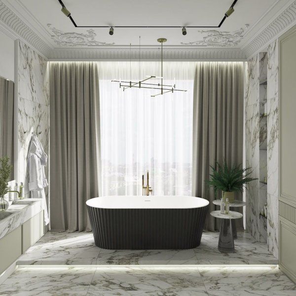 Ванна акриловая отдельностоящая Teymi Kati 170x80x58, чёрная матовая T130113