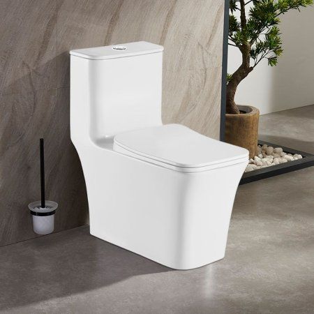 Унитаз-моноблок AZARIO GRESSA 705х370х760 напольный безободковый в комплекте с сиденьем дюропласт микролифт, белый (AZ-1111)