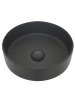 Раковина накладная круглая, цвет темно-серый матовый AQUAme AQM5012 355x355x120