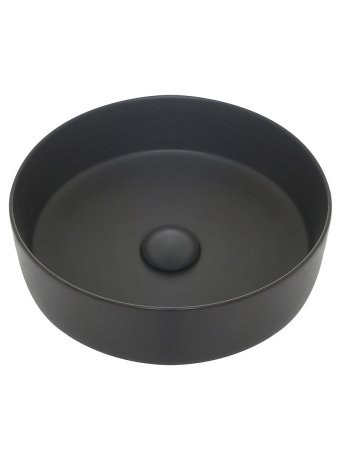 Раковина накладная круглая, цвет темно-серый матовый AQUAme AQM5012 355x355x120