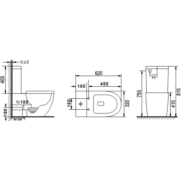 Унитаз-компакт beWash Lusso BKBWR004620 безободковый, с сиденьем микролифт, белый