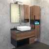 Шкаф-колонна COMFORTY  "Штутгарт-40" дуб тёмно-коричневый