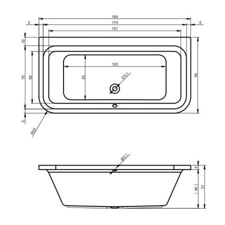 Ванна акриловая Riho Dimaro BB7800500000000 180x90