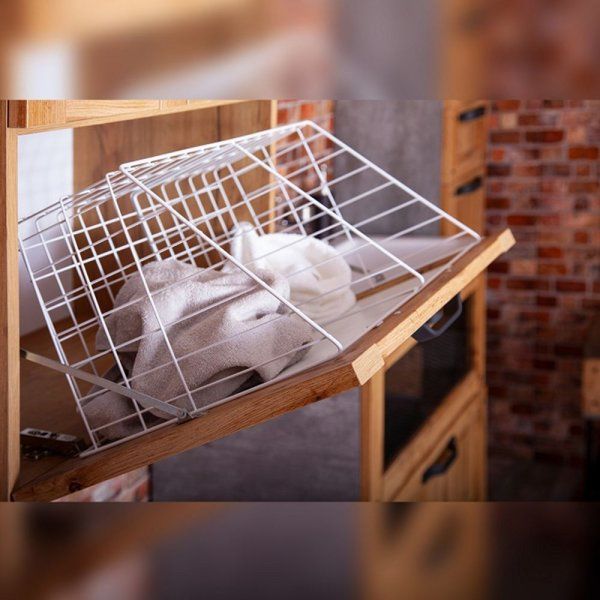 Шкаф навесной Бриклаер ЛОФТ 60 см, установка над стиральной машиной, метрополитен грей