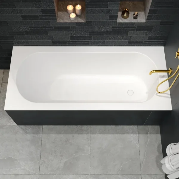 Ванна из литьевого мрамора Whitecross Gin 0217.175075.200 175x75 см, белый матовый