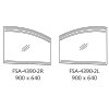 Зеркало Puris Crescendo FSA43142L 140 L