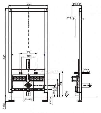Система инсталляции для биде Sanit INEO 90.662.00.Т000